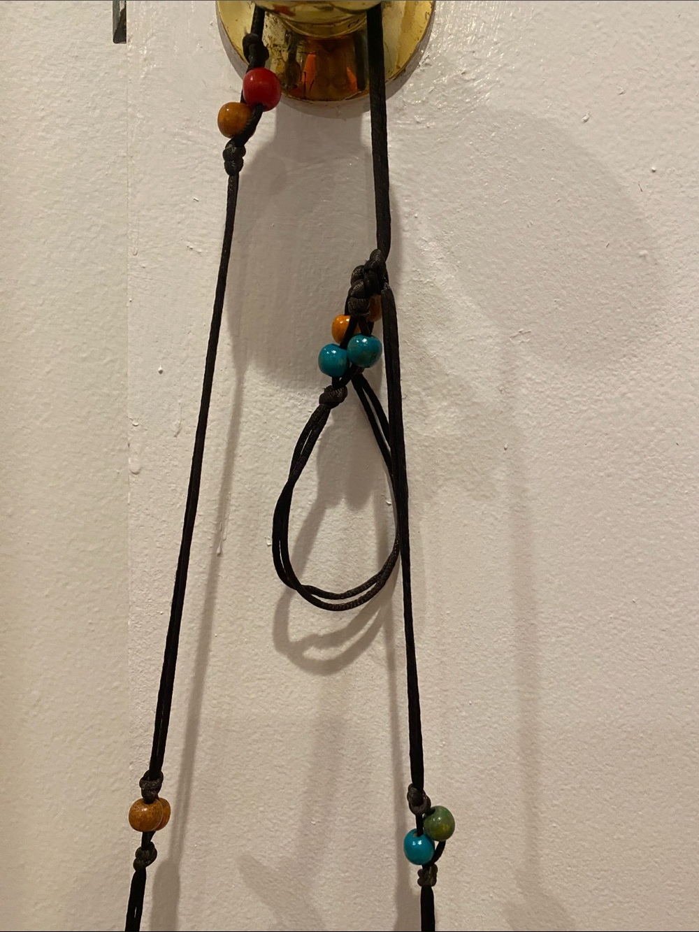 Brand new Handmade Dark Brown Crossbody Bag with Colorful Bead Embellishments - Picture 7 of 8